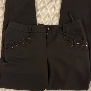 INC women’s black beaded pants